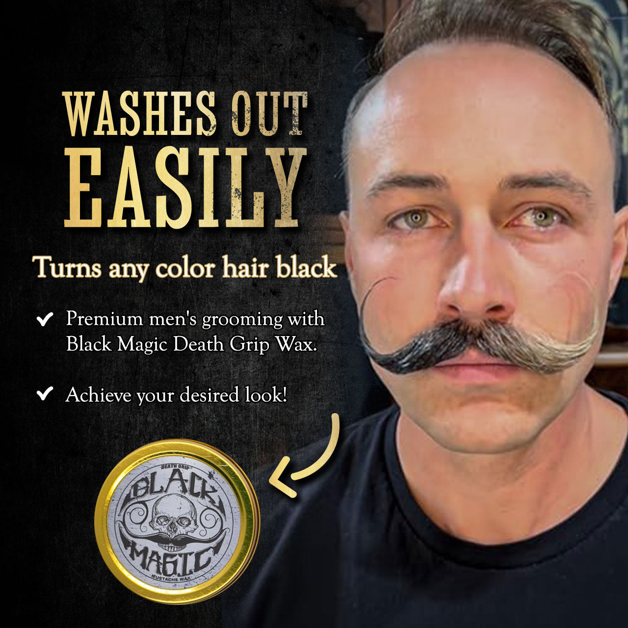 Black Moustache Wax | Death Grip