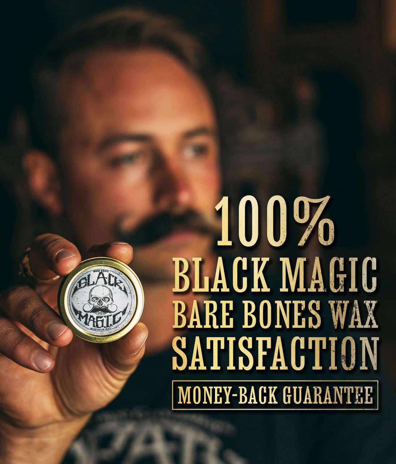 Black Moustache Wax | Bare Bones