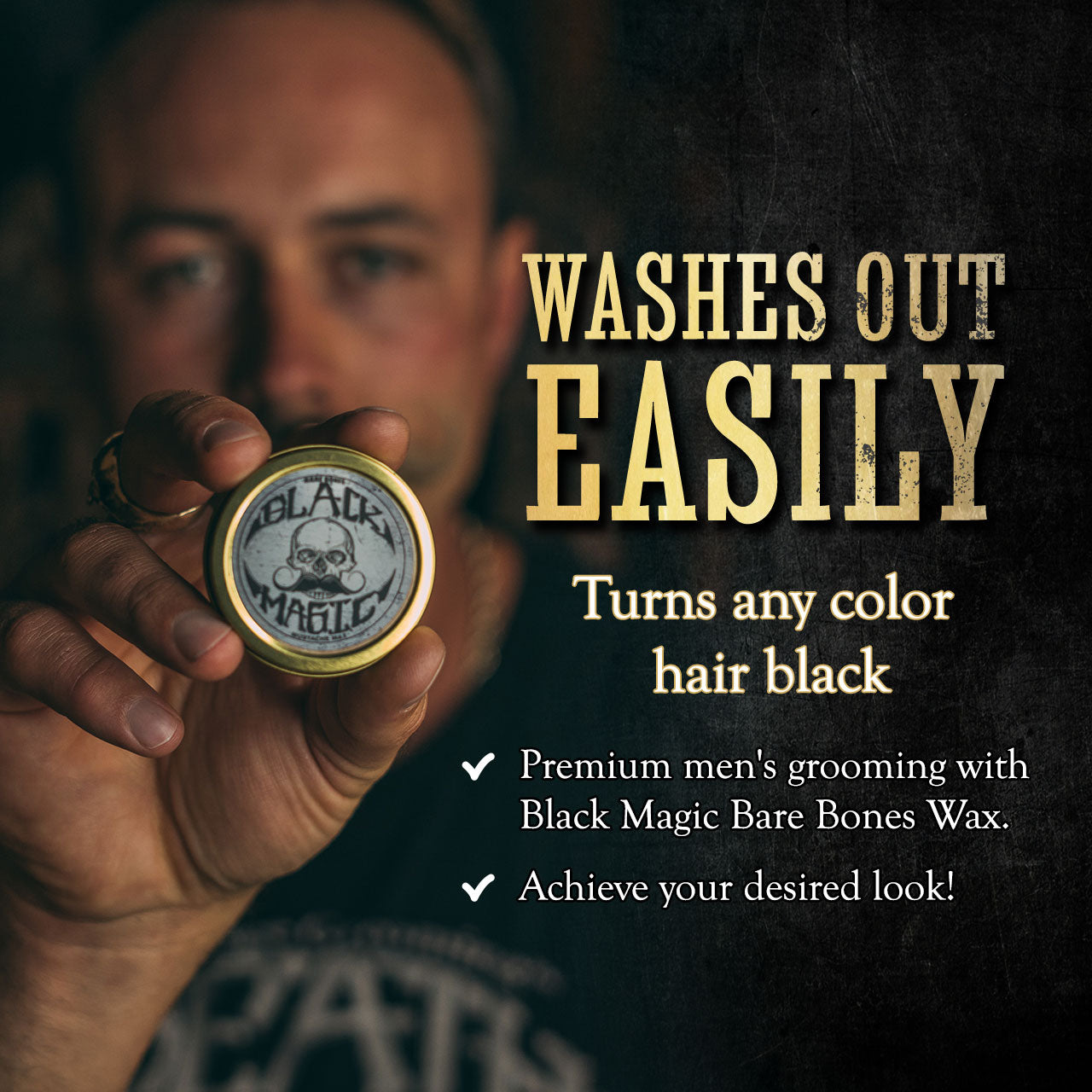 Black Moustache Wax | Bare Bones