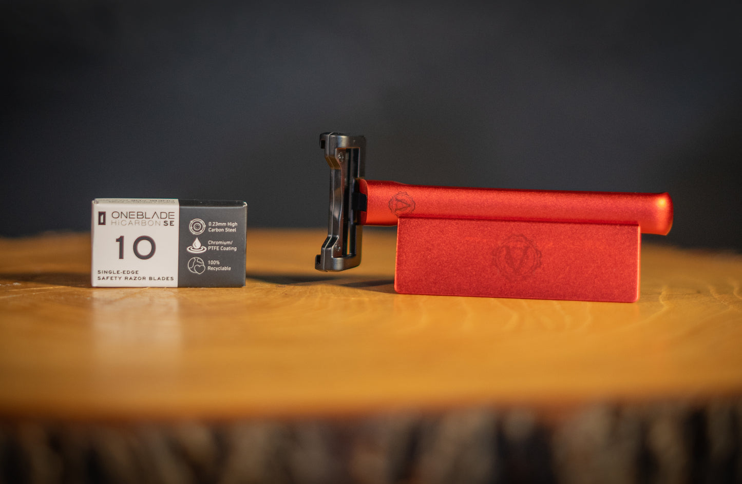 Burn The Ships X OneBlade Collab Element Safety Razor | Limited Edition Burn The Ships Red