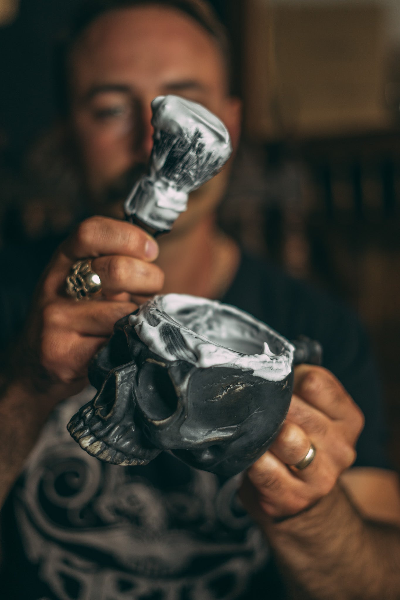 Shaving Bowl | Burn The Ships Handmade Ceramic Skull Lather Bowl