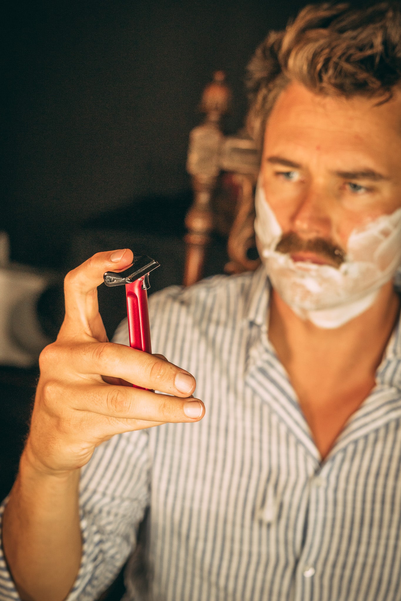 Burn The Ships X OneBlade Collab Element Safety Razor | Limited Edition Burn The Ships Red