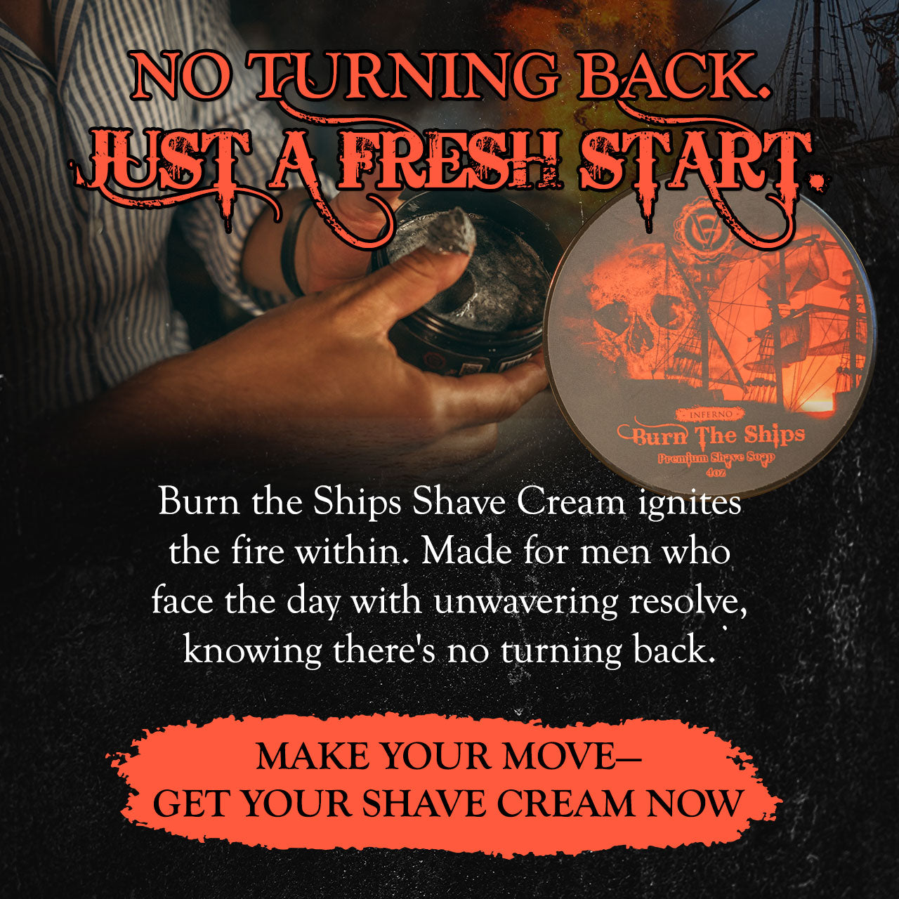 Best Shaving Cream For Men | Burn The Ships Premium Shave Cream, 4 oz