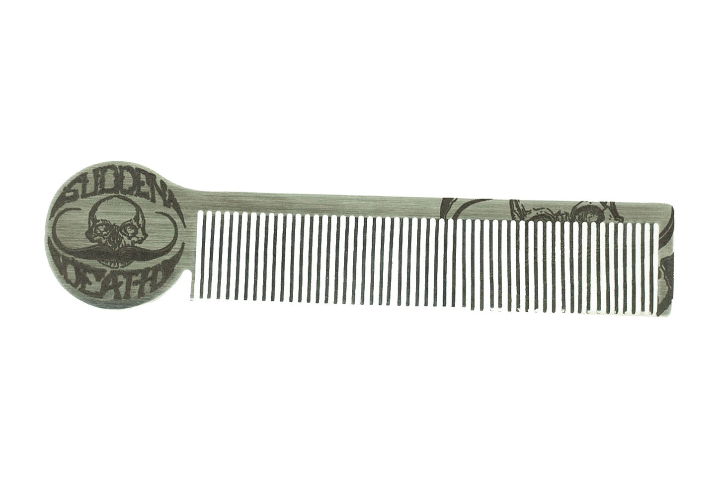 Handcrafted Steel Death Grip Mustache Comb For Handlebar Moustaches Pompadours Beards & Other Men's Hairstyles